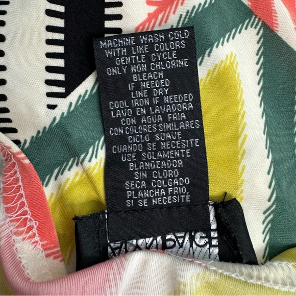 SOLD Alyn Paige New York Sleeveless Midi Dress Medium A-Line Geometric Print - Picture 8 of 9